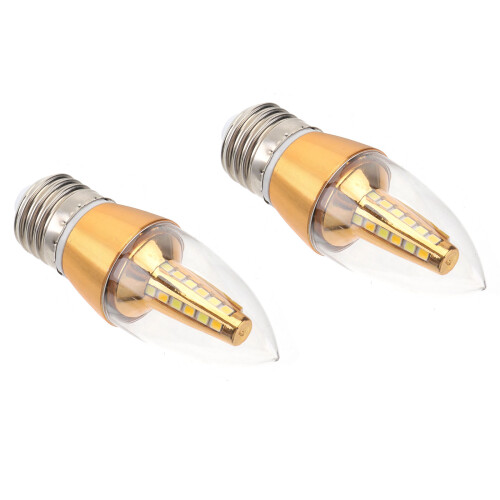 2Pcs LED Candle Bulb Smart Dimming E14 For Home Office