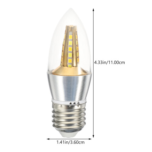 2Pcs LED Candle Bulb Smart Dimming E14 For Home Office 1