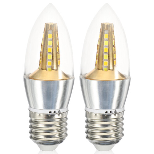 2Pcs LED Candle Bulb Smart Dimming E14 For Home Office 2