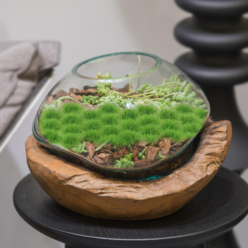 1 Box Simulated Faux Grass Cluster For Sand Table Model Garden Decor 2