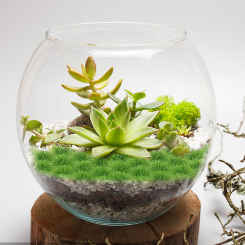 1 Box Simulated Faux Grass Cluster For Sand Table Model Garden Decor 1