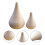 2Pcs Diy Blank Water Drop Model Unfinished Beech Children Toy 3