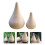2Pcs Diy Blank Water Drop Model Unfinished Beech Children Toy 9