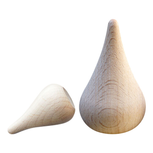 2Pcs Diy Blank Water Drop Model Unfinished Beech Children Toy 1