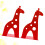 2 Stuks Creatieve Giraffe Boekensteun Antislip Metaal Rood 3