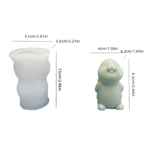 Easter Rabbit Resin Molds Rabbit Shape Candle Molds for Making 2