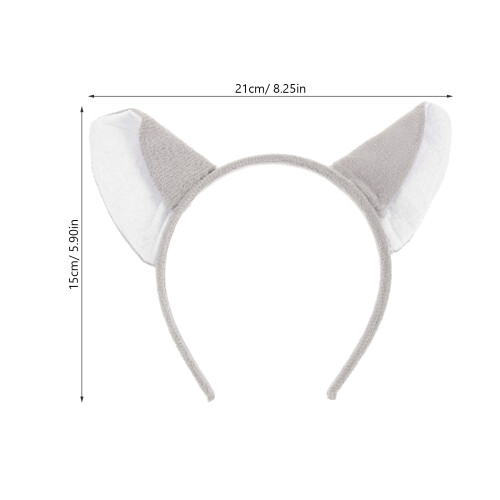 1Ensemble Costume Loup Enfant Gris Écoute Oreilles Nœud Queue 2