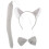 1Ensemble Costume Loup Enfant Gris Écoute Oreilles Nœud Queue 4