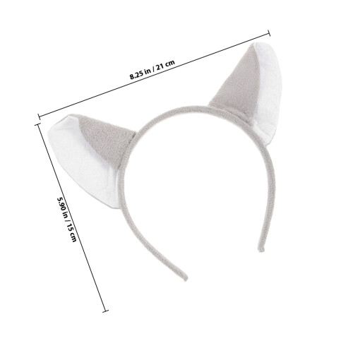 1Ensemble Costume Loup Enfant Gris Écoute Oreilles Nœud Queue 1