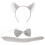1Ensemble Costume Loup Enfant Gris Écoute Oreilles Nœud Queue 8
