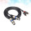 1Câble Audio Noir 2-Xlr À 2-Rca Pour Haut-Parleur Stéréo 4