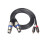1Câble Audio Noir 2-Xlr À 2-Rca Pour Haut-Parleur Stéréo 7