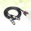 1Câble Audio Noir 2-Xlr À 2-Rca Pour Haut-Parleur Stéréo 3