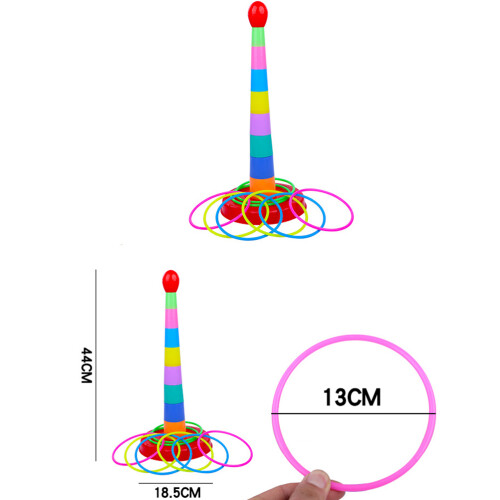 2 Sets Kids Ring Toss Game Colorful Rings For Agility Practice 2