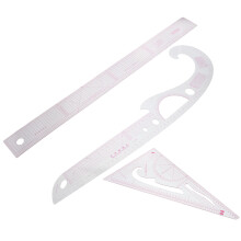 3Pcs Garment Rulers For Tailors High Precision Sewing Measuring
