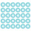 30 Pcs Planner Bookmark Macaron Color Binding Buckle Sky-Blue Discs 5