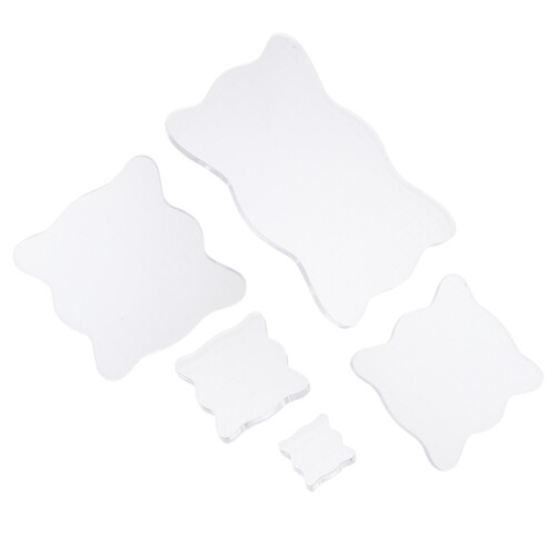 5Pcs Clear Acrylic Stamp Blocks For Diy Stamping Tools 2