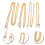 4 Pcs Bag Replacement Chain Aluminum Straps Extender 4
