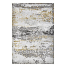 (120x170cm) Craft 19788 Abstract Rugs Grey Ochre Dense Soft Mats