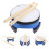 One Set Floor Drum With Mallets Percussion Instrument Hand Drum 8