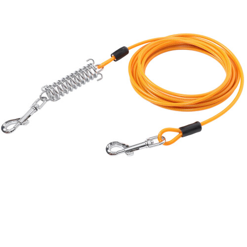 Laisse Petite Moyenne Taille En Acier Orange 2