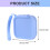 Small Square Silicone Small Purse Coin Wallet Small-Navy Blue 3
