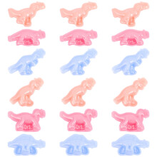18Pcs Colorful Dinosaur Dough Toys Plastic Molds For Clay Modeling
