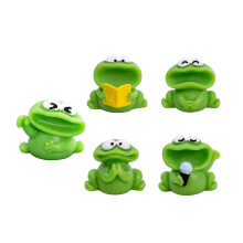 5Pcs Big Mouthed Frog Resins Figurines Decorative Landscape