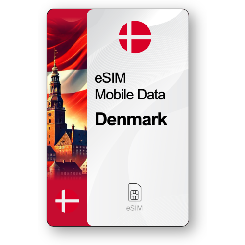eSIM Internet Dinamarca, válido 15 días, tráfico Ilimitado