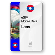 Internet eSIM Laos, valable 30 jours, trafic 5 GB