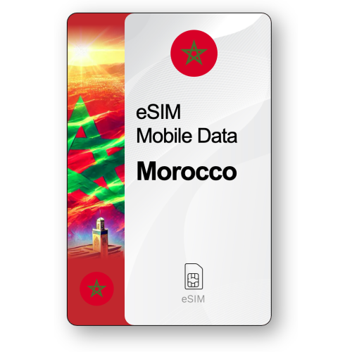 Internet eSIM Maroc, valable 30 jours, trafic 5 GB