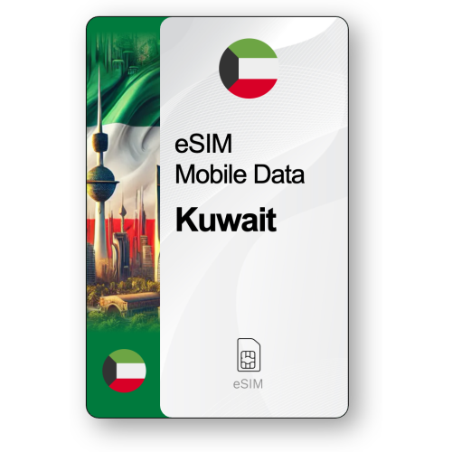 eSIM Internet Κουβέιτ, ισχύει για 30 ημέρες, κίνηση 20 GB