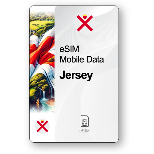 eSIM Internet Jersey, ισχύει για 30 ημέρες, κίνηση 20 GB