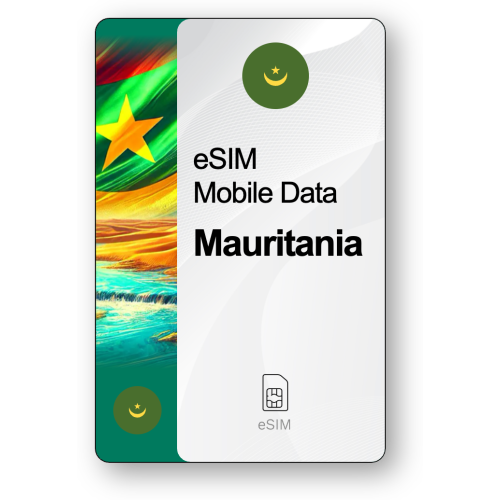 eSIM Internet Μαυριτανία, ισχύει για 30 ημέρες, κίνηση 10 GB