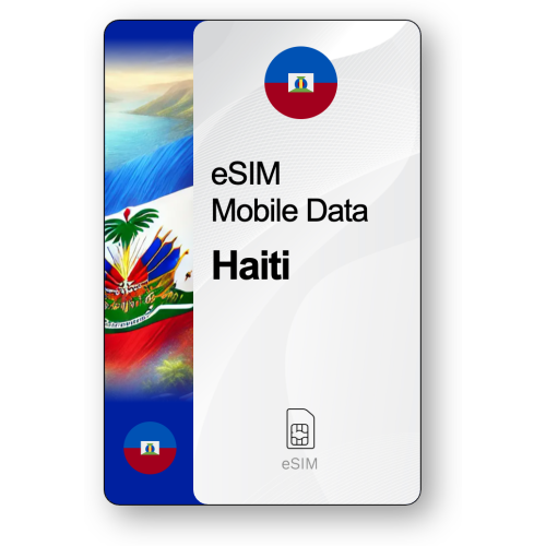 Internet eSIM Haïti, valable 15 jours, trafic Illimité