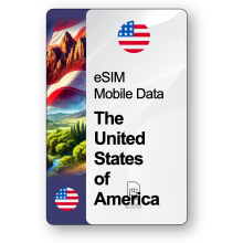 eSIM Internet Gli Stati Uniti d'America, valido 7 giorni, traffico Nelimitato