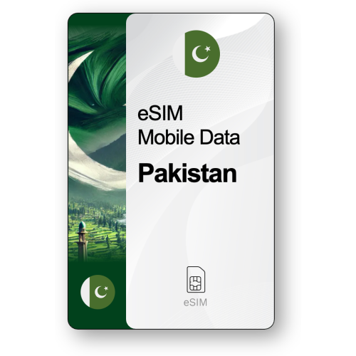 Internet eSIM Pakistan, valable 30 jours, trafic 5 GB