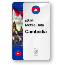 eSIM Internet Kambodscha, gültig 30 Tage, Verkehr 10 GB