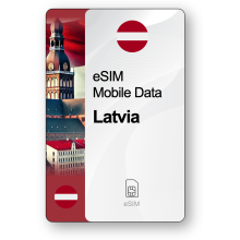 eSIM Internet Lettland, gültig 30 Tage, Verkehr 10 GB