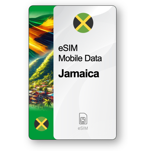 Internet eSIM Jamaica, valable 30 jours, trafic 10 GB