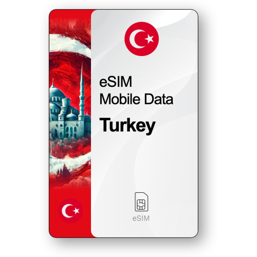 eSIM Internet Τουρκία, ισχύει για 30 ημέρες, κίνηση 20 GB