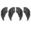2 Pairs Hoekvleugel Patch Pailletten Zelfklevend Diy Accessoire 7