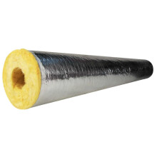 Aluminum foil selfAdhesive Glass Wool Insulation Pipe 34x50mm FireResistant Steam Pipe For Air Conditioning