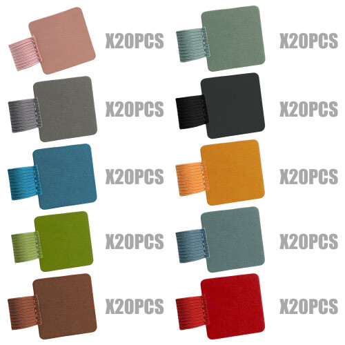 20Pcs PU Leather Pen Pencil Holders Notebook Pen Holders-Grey 1