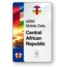 Internet eSIM La République centrafricaine, valable 30 jours, trafic 5 GB