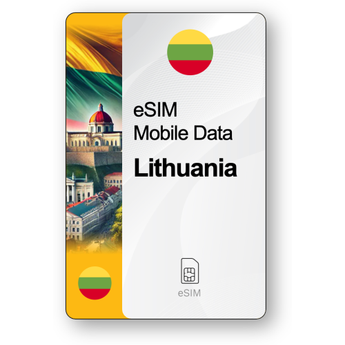 Internet eSIM Lituanie, valable 30 jours, trafic 5 GB