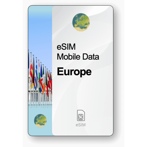 eSIM Internet Ευρώπη, ισχύει για 30 ημέρες, κίνηση Απεριόριστο