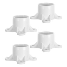4Stück PVC Rohr Fittings Flansch Schraubkappen Möbel Zubehör
