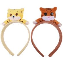 2Stk Tiger Puppe Stirnbänder Neujahr Haarspangen Dekorative Haarreifen
