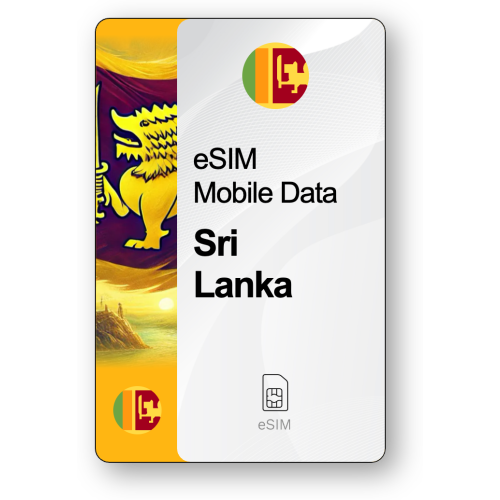 Internet eSIM Sri Lanka, valable 7 jours, trafic Illimité